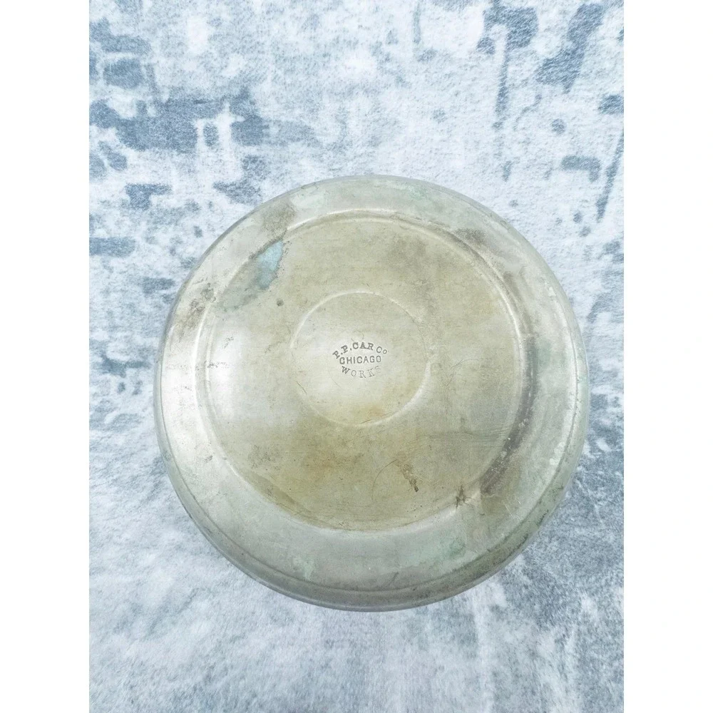 Vtg‎ Pullman Palace Car Company Spittoon Nickel Plate Copper Railroad Decor